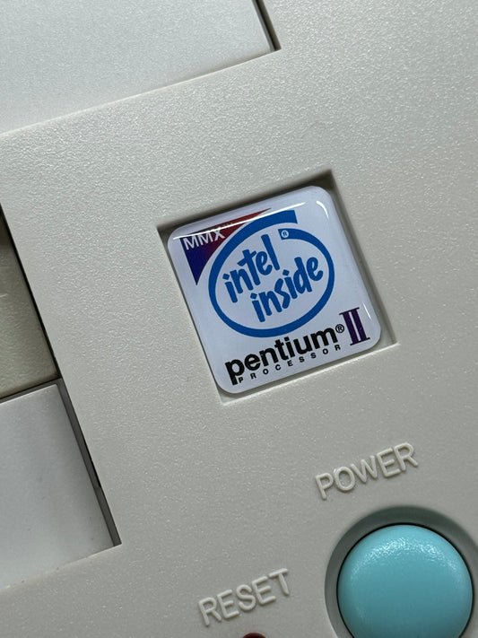 Pentium II Case Badge Sticker - DOME WHT