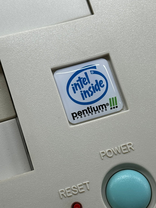 Pentium III Case Badge Sticker - DOME WHT