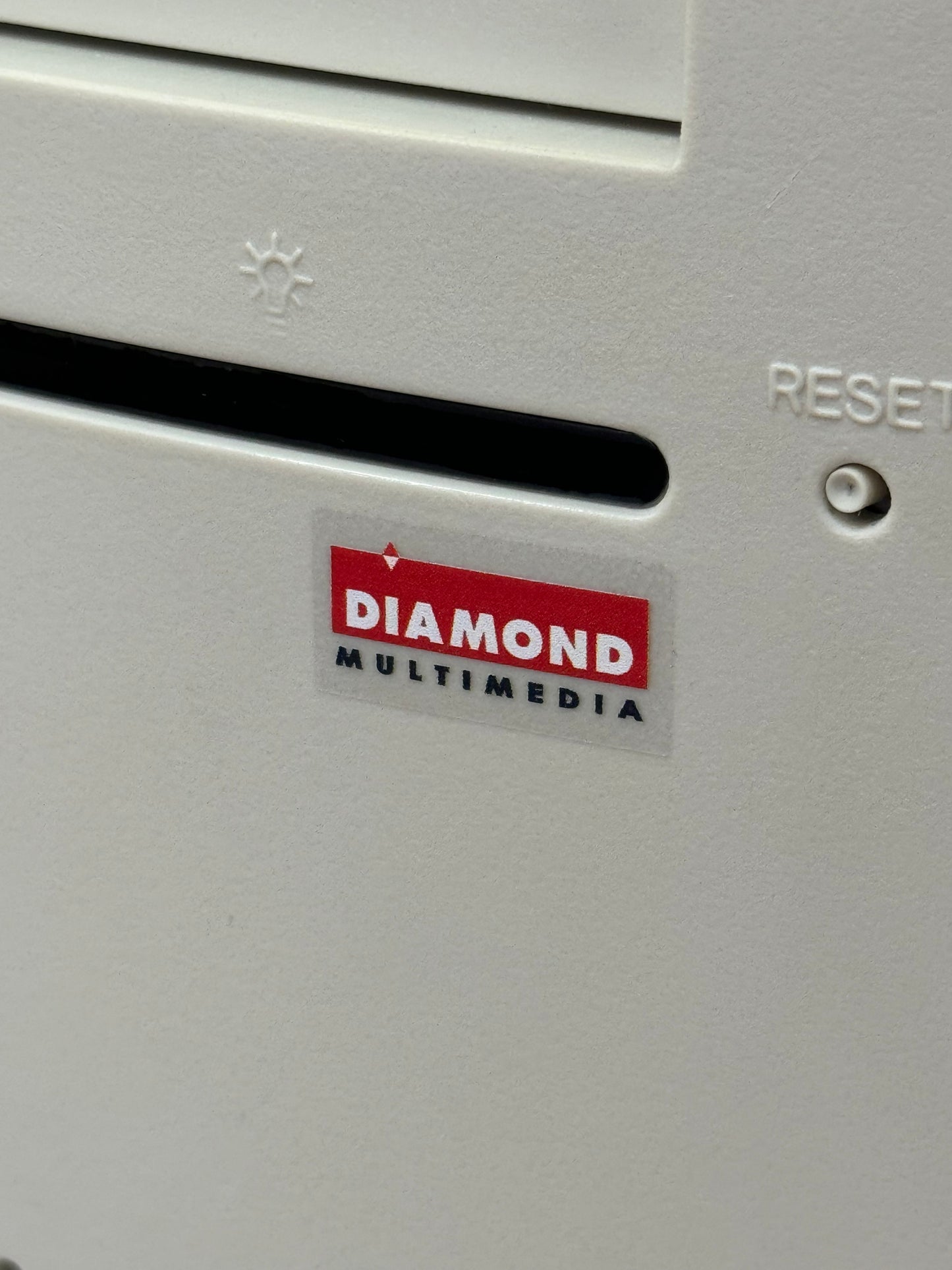 Diamond Multimedia Video Graphics Case Badge Sticker - Clear