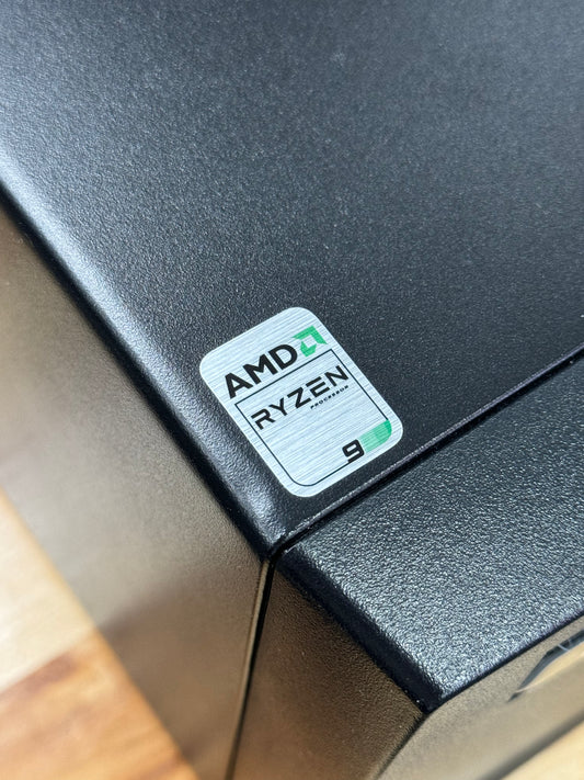 Ryzen 9 Retro-Modern-Sleeper Case Badge Sticker - Metallic