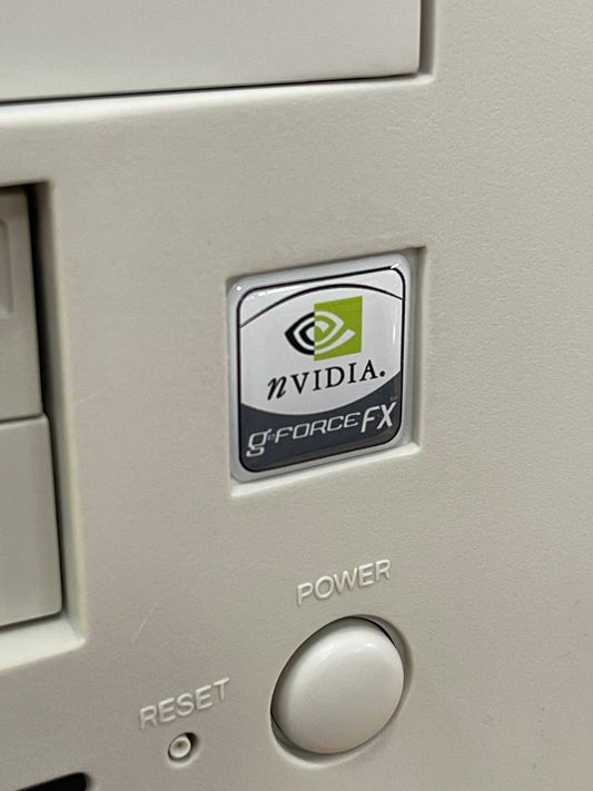 Nvidia Geforce FX 5 General Video Graphics Case Badge Sticker - Dome