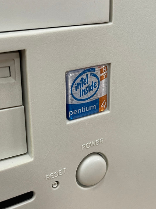 Pentium 4 P4 HT Hyper Threaded Case Badge Sticker - DOME MET