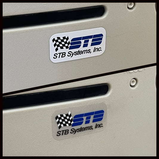 STB Systems Inc. Video Case Badge Sticker