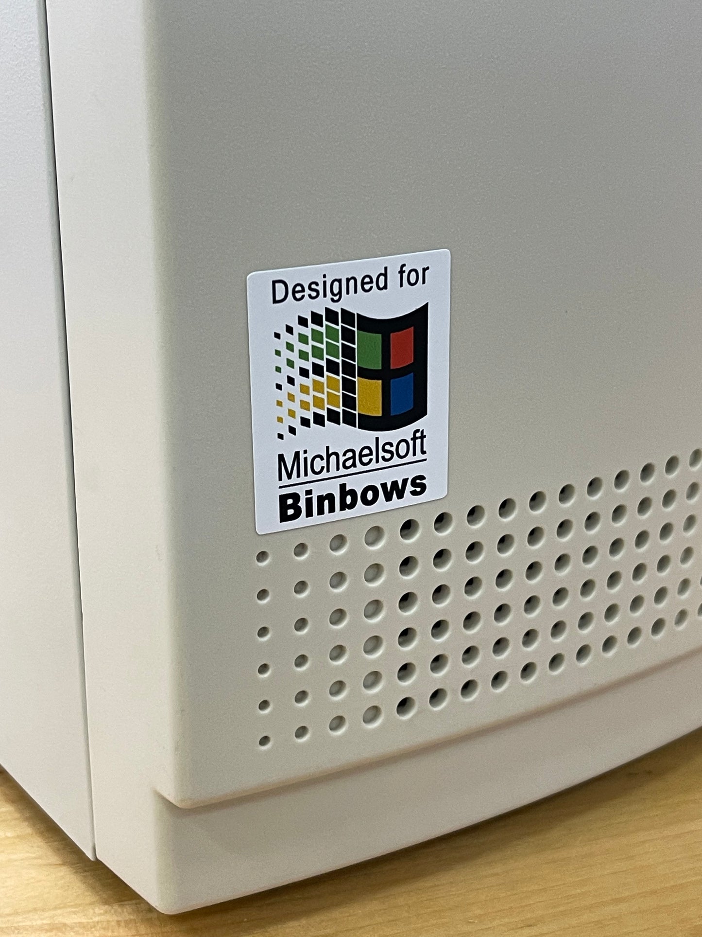 Michaelsoft BINBOWS Japan Windows Parody Sticker - White