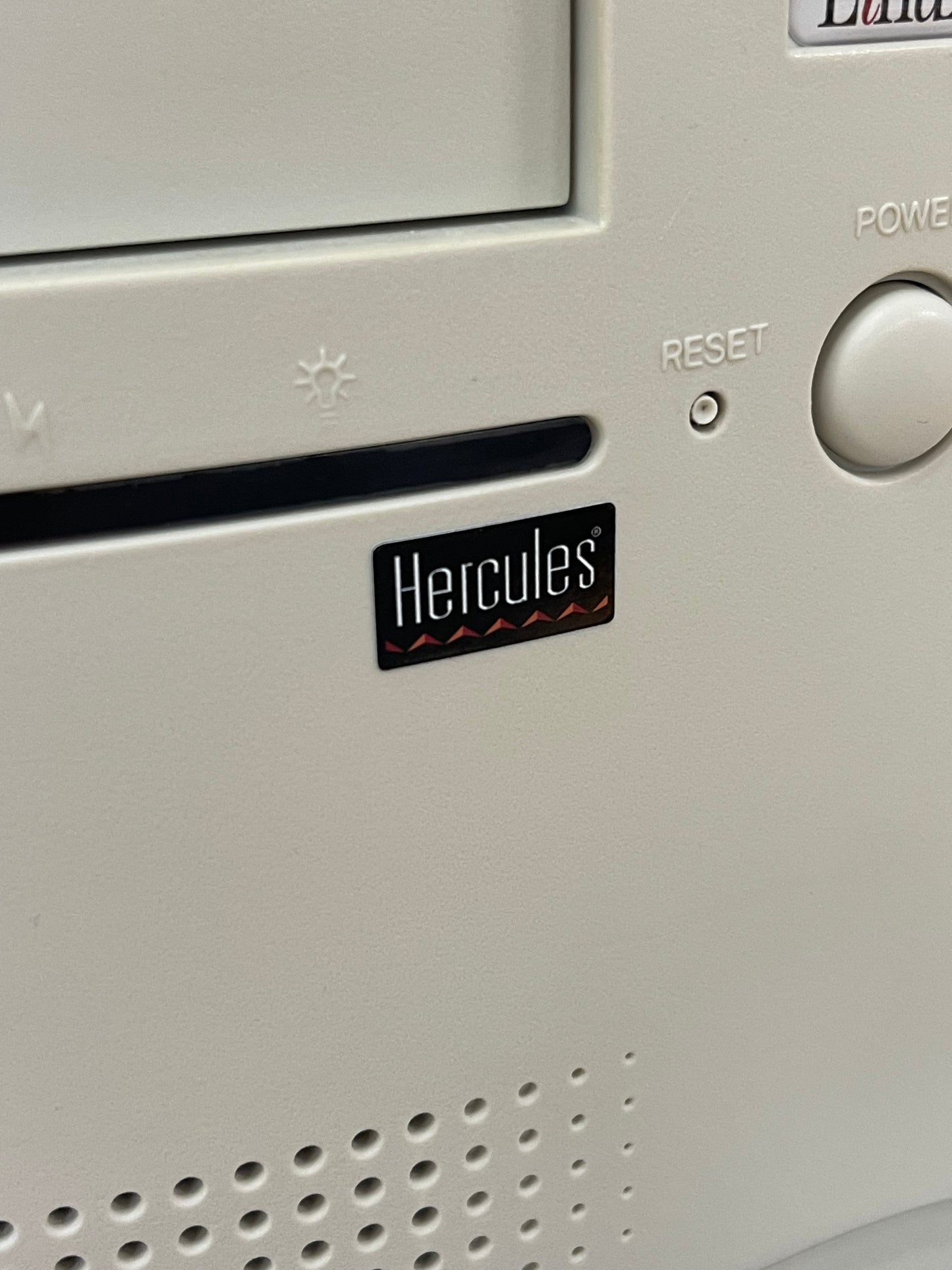 Hercules Graphics Video Case Badge Sticker - White