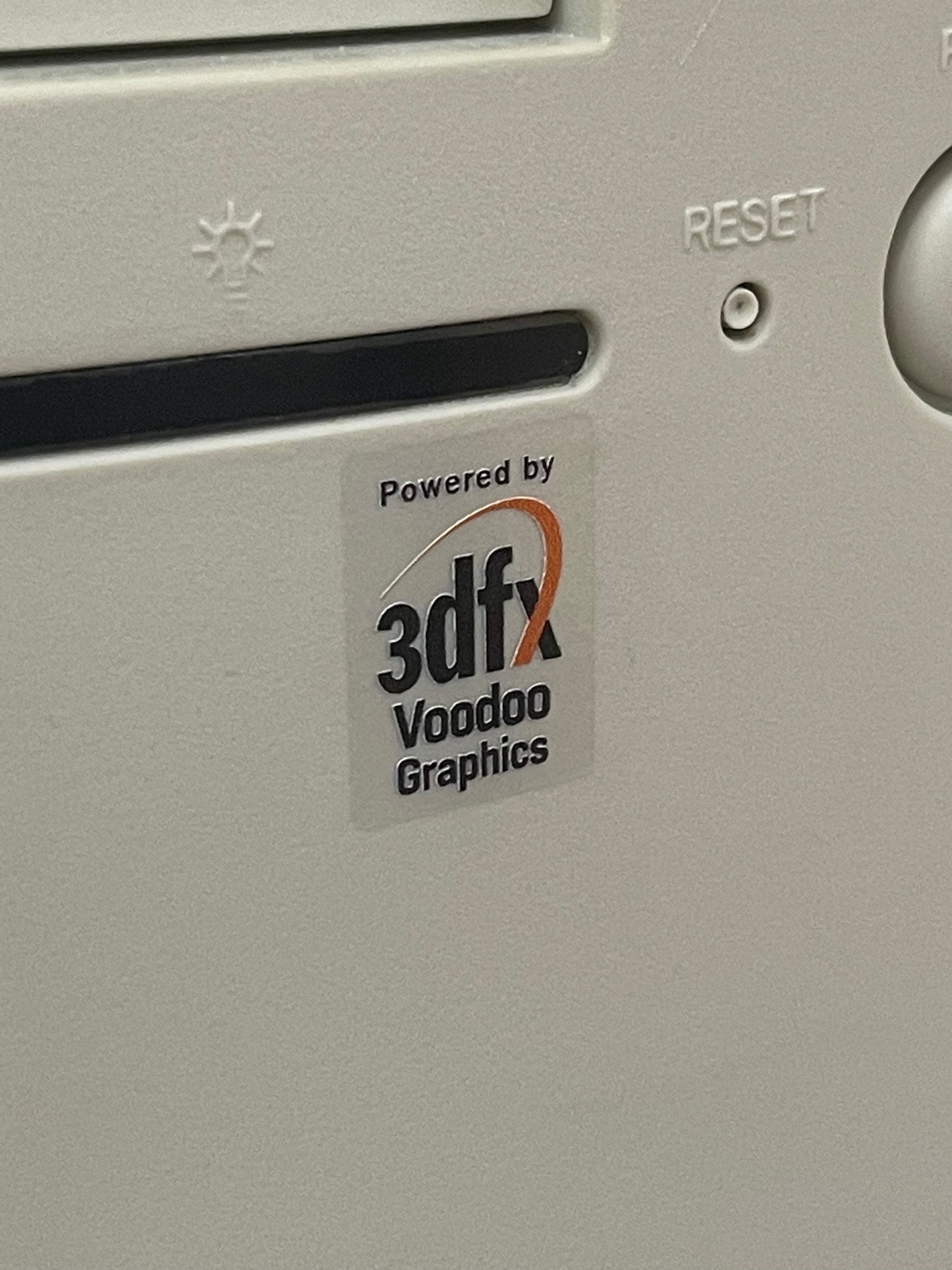 3Dfx Voodoo Graphics Case Badge Sticker - Clear