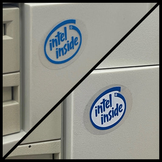 "Intel Inside" Case Badge Sticker BLUE - Clear