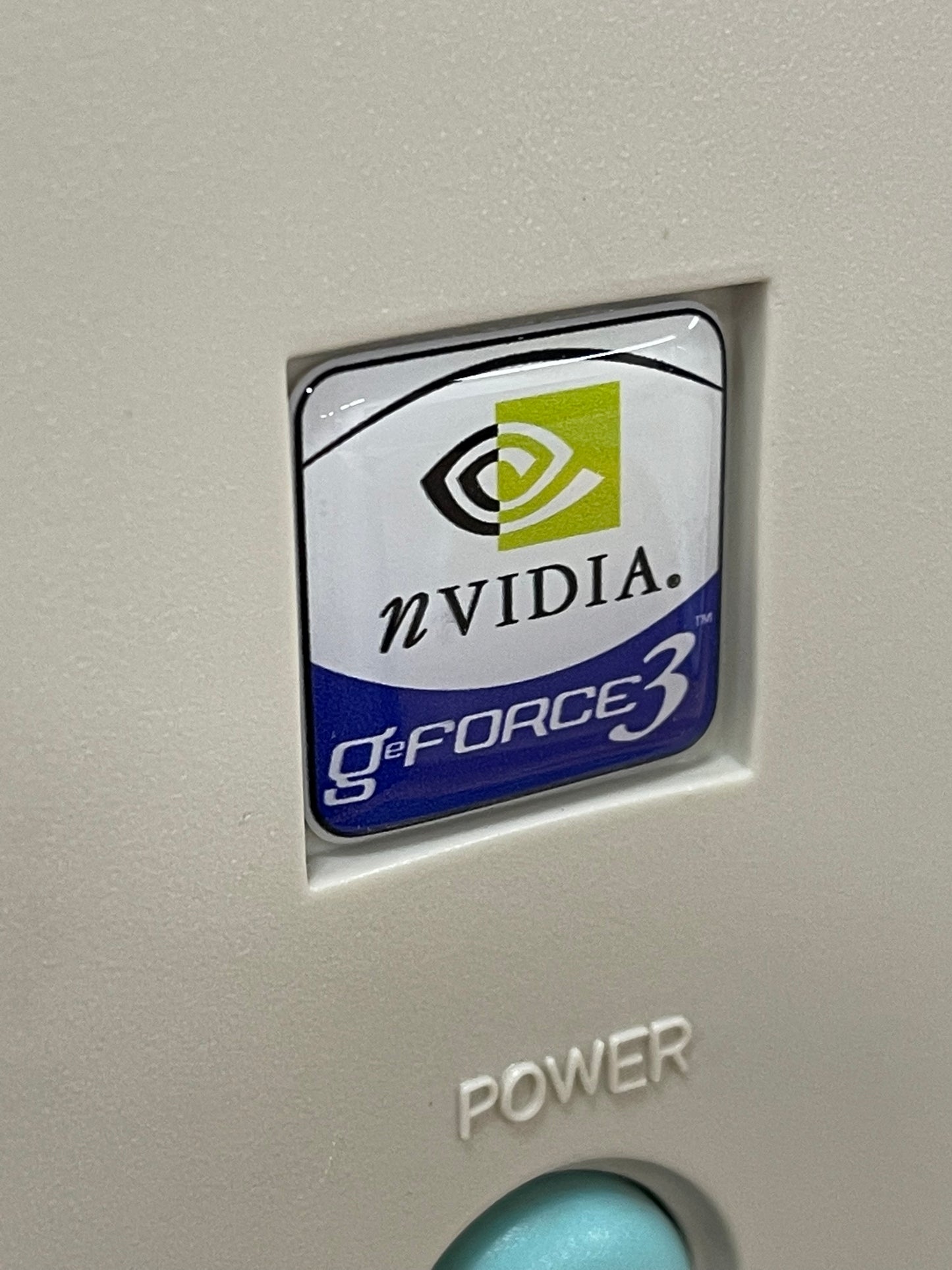 Nvidia Geforce3 General Video Graphics Case Badge Sticker - Dome
