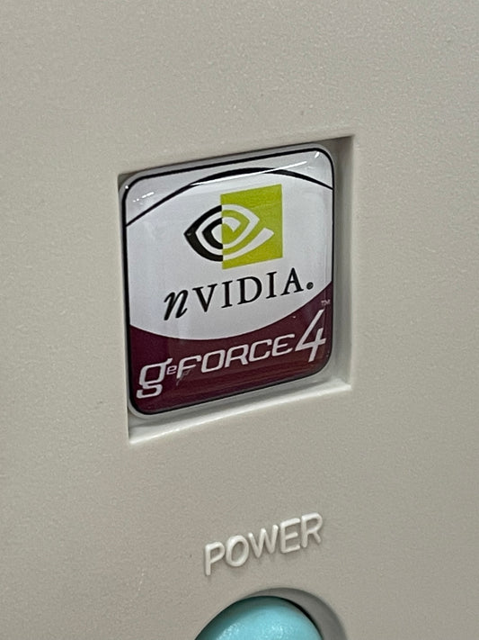 Nvidia Geforce4 General Video Graphics Case Badge Sticker - Dome