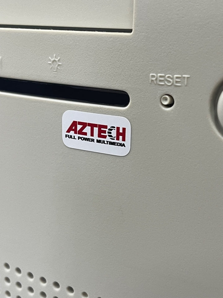 Aztech Audio Case Badge Sticker - White