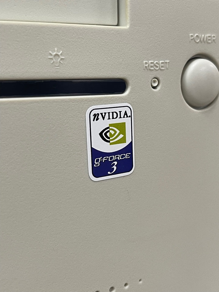 Nvidia Geforce3 General Video Graphics Case Badge Sticker - White
