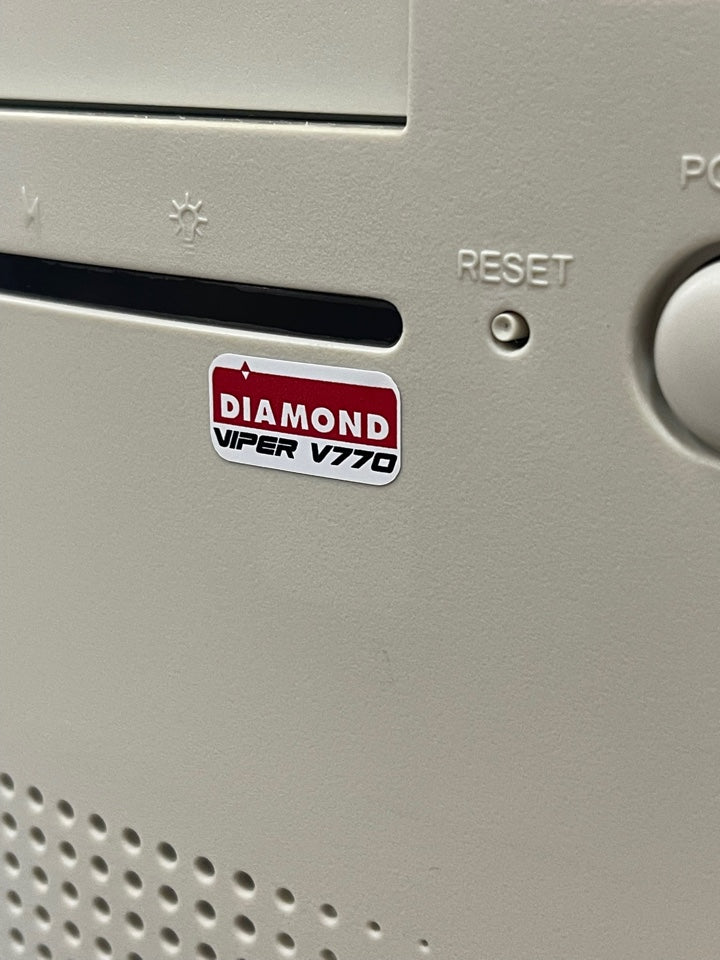 Diamond VIPER V770 Video Graphics Case Badge Sticker - White