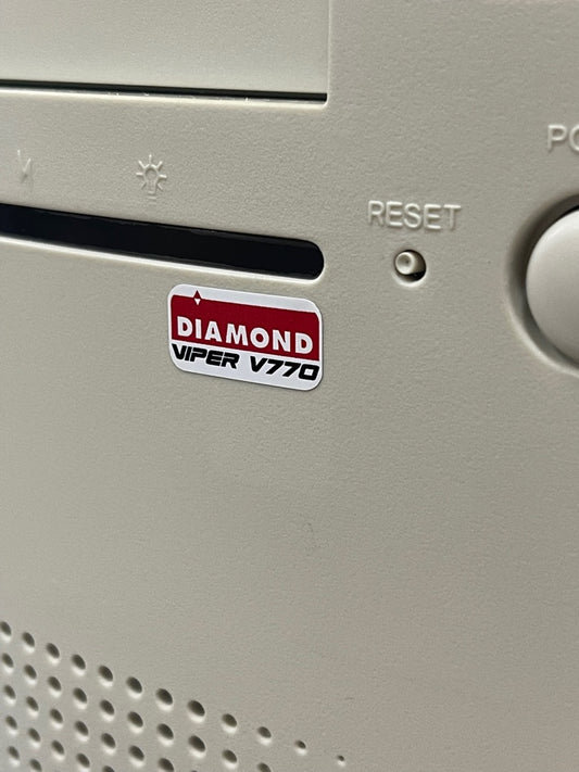 Diamond VIPER V770 Video Graphics Case Badge Sticker - White