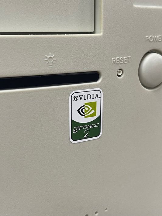 Nvidia Geforce2 General Video Graphics Case Badge Sticker - White