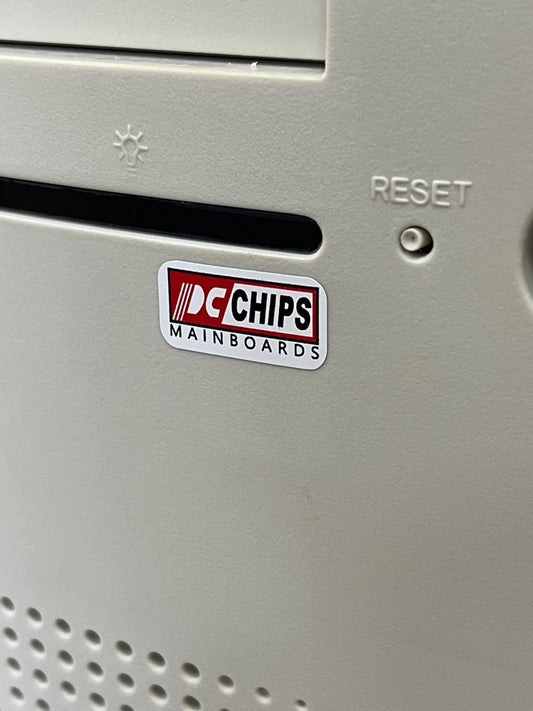Motherboard > PC Chips < Case Badge Sticker - White