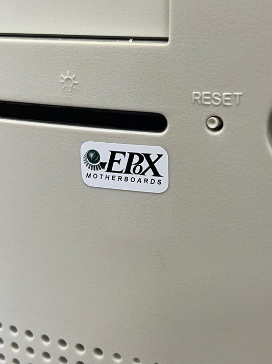 Motherboard > Epox < Case Badge Sticker - White