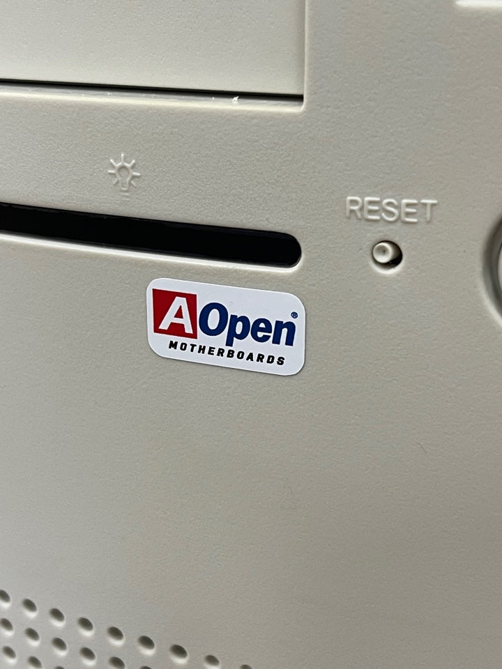 Motherboard > AOpen < Case Badge Sticker - White