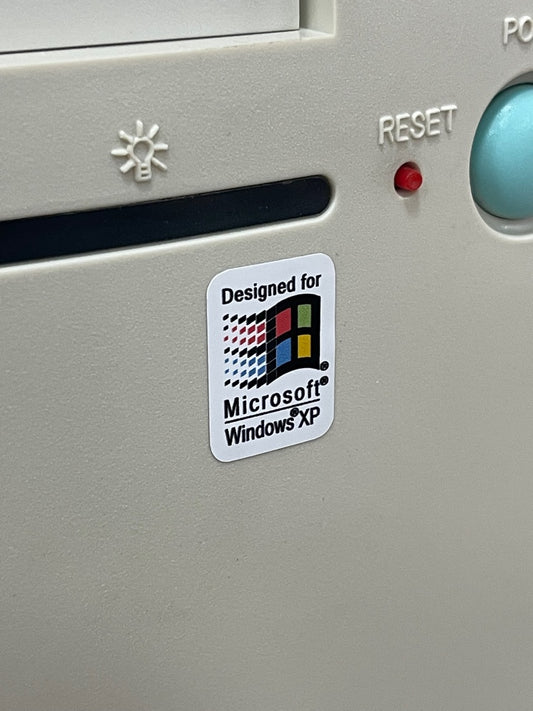 Windows XP Case Badge Sticker - White