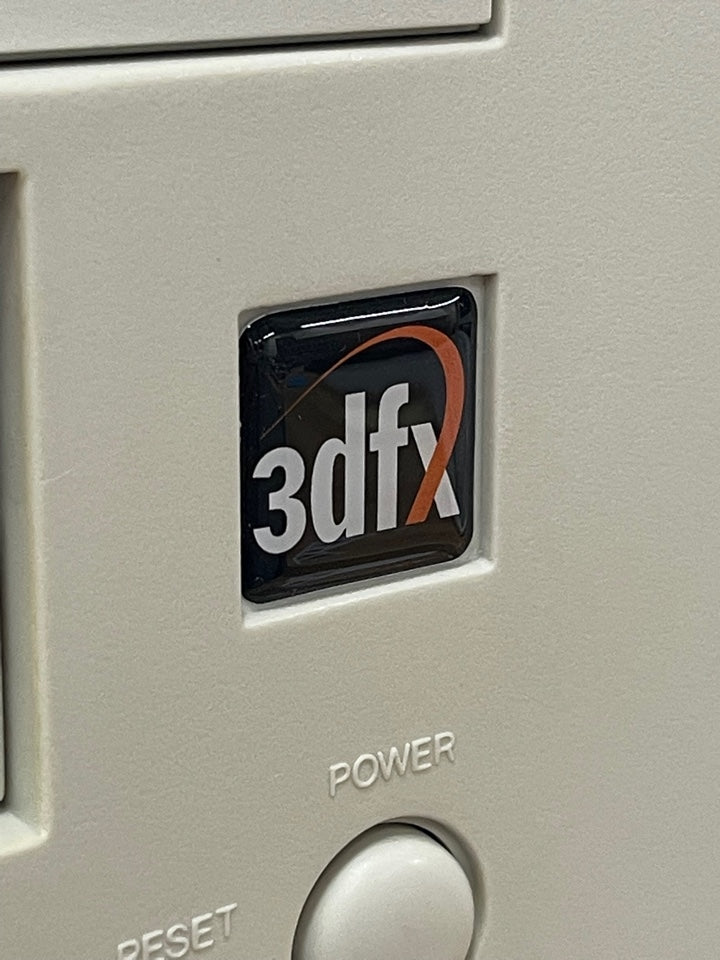 3Dfx Logo Case Badge Sticker - DOME BLK