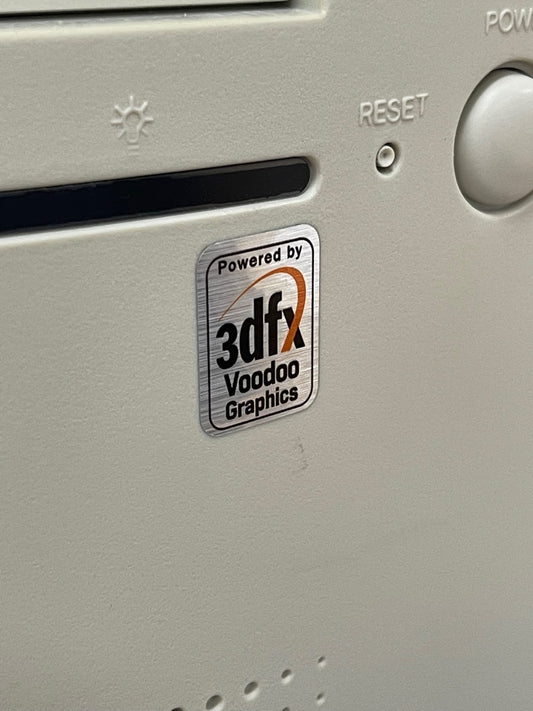 3Dfx Voodoo Graphics Case Badge Sticker - Metallic