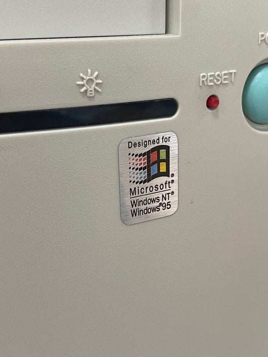 Windows 95 / NT Case Badge Sticker - Metallic