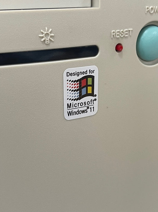 Windows 11 Case Badge Sticker - White