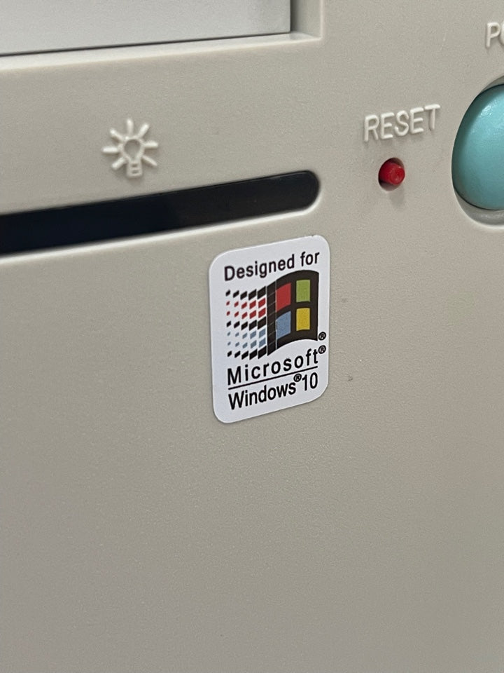 Windows 10 Case Badge Sticker  - White