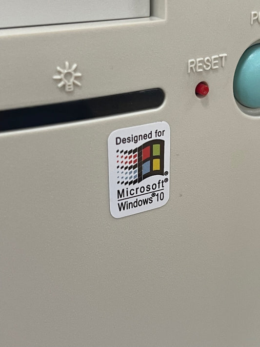 Windows 10 Case Badge Sticker - White