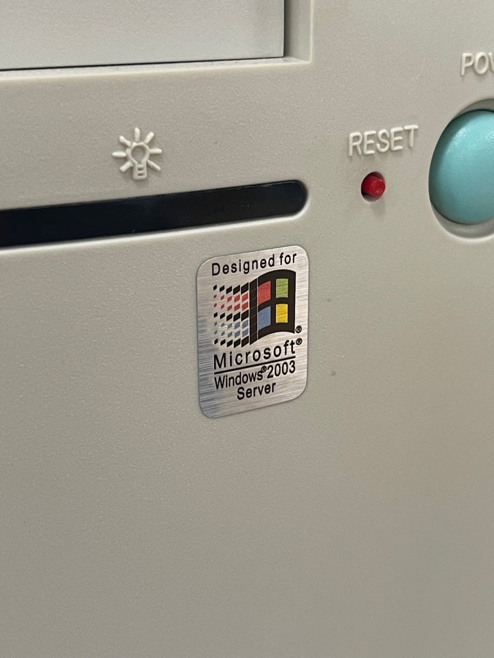 Windows 2003 Server Case Badge Sticker - Metallic