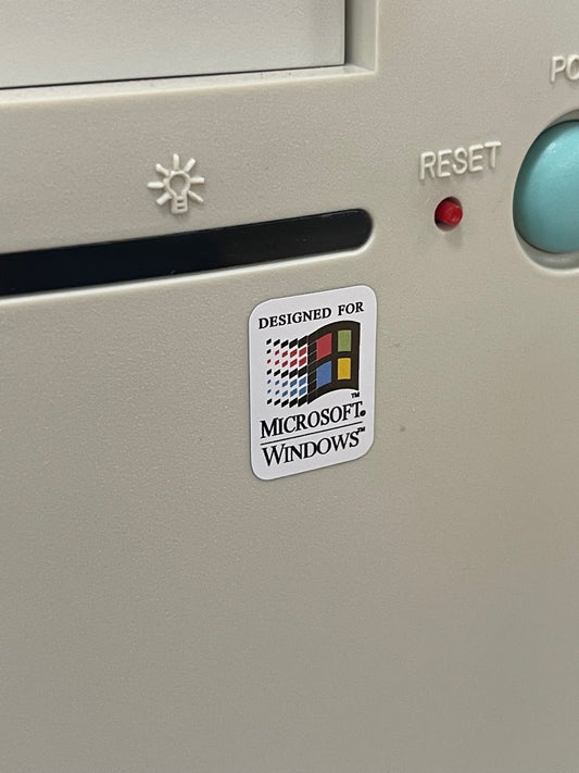 Windows 3.1 (General) Case Badge Sticker - White