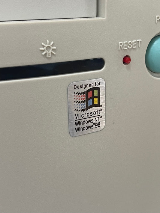 Windows 98 / NT Case Badge Sticker - Metallic