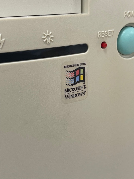 Windows 3.1 (General) Case Badge Sticker - Clear, Color