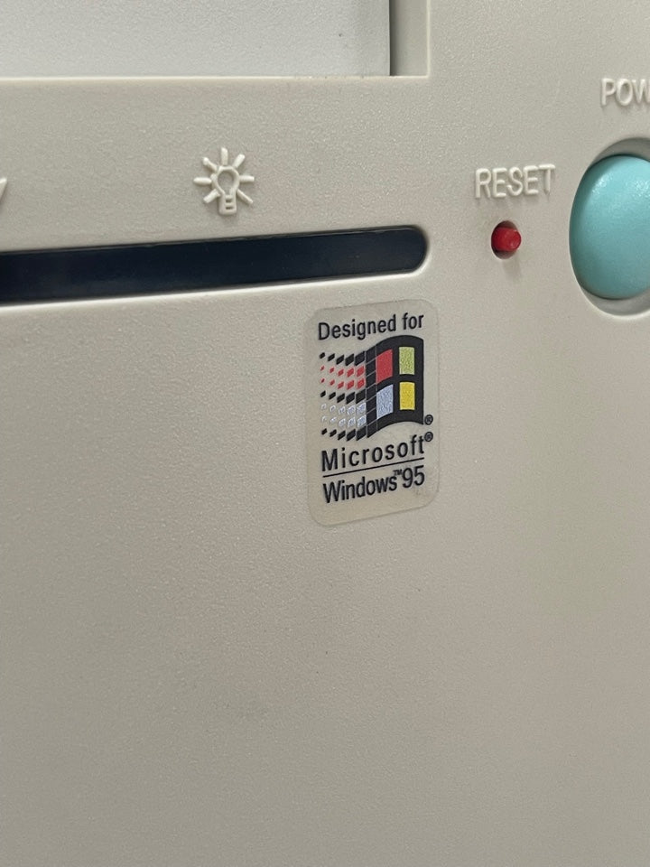 Windows 95 V2 Case Badge Sticker - Clear, Color