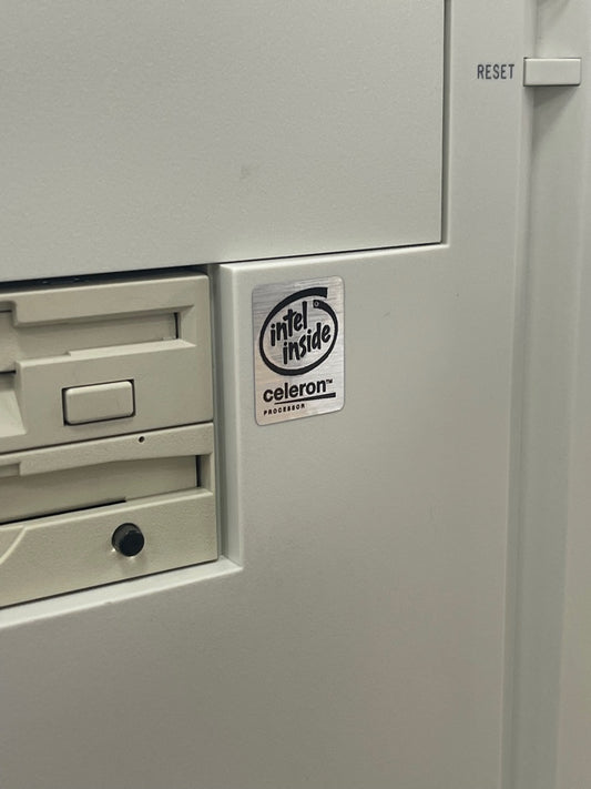 Celeron Case Badge Sticker - Metallic