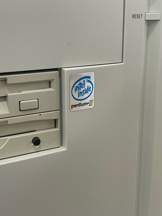 Pentium III Case Badge Sticker - Metallic