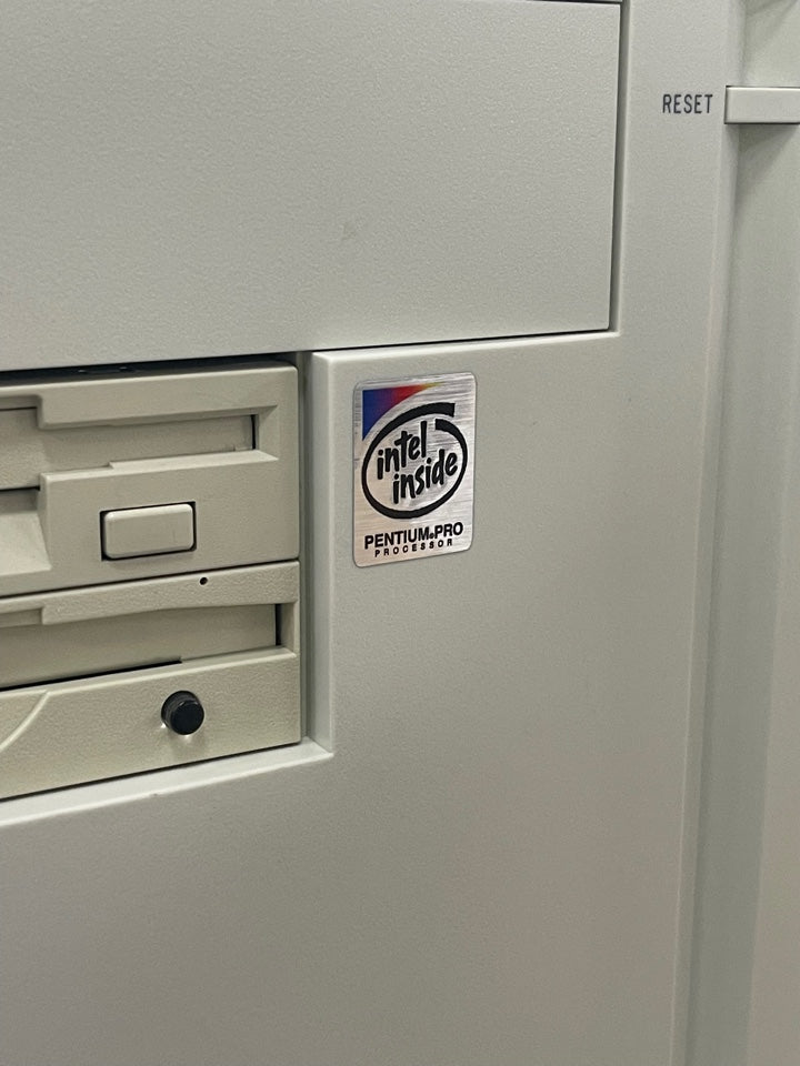 Pentium Pro Case Badge Sticker - Metallic