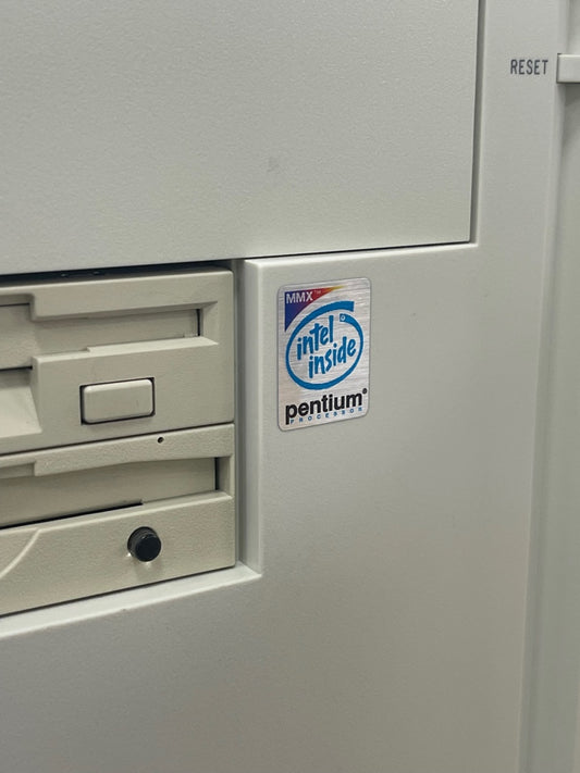 Pentium (MMX) Case Badge Sticker - Metallic