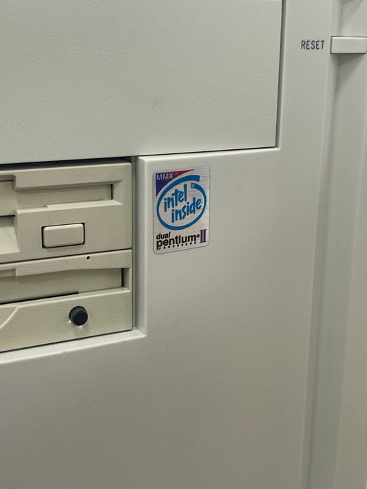 Pentium II DUAL Case Badge Sticker - Metallic