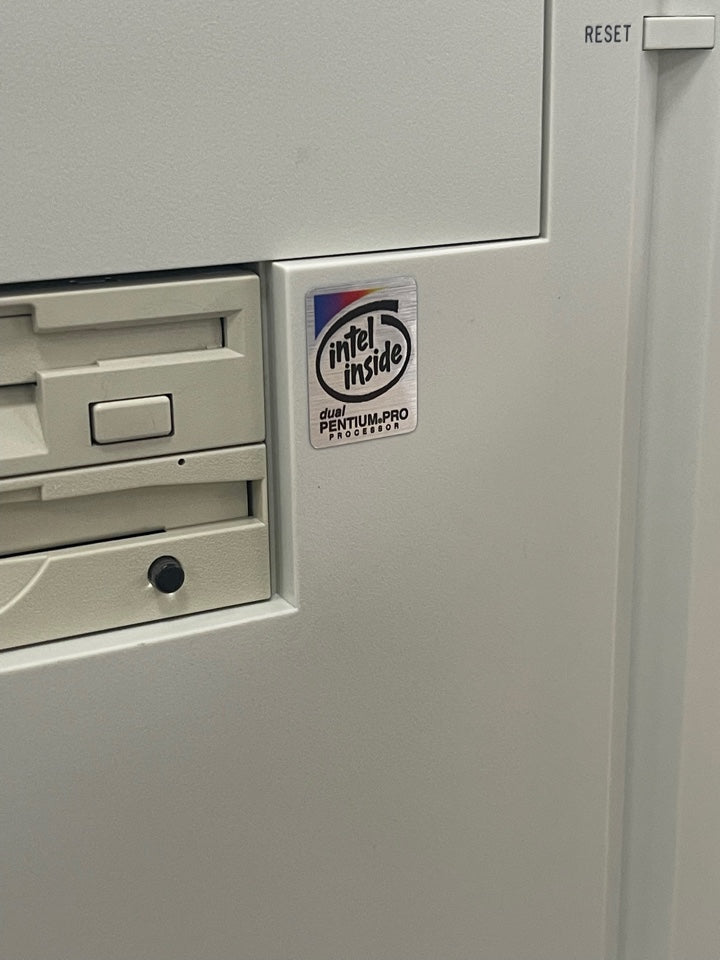 Pentium Pro DUAL Case Badge Sticker - Metallic