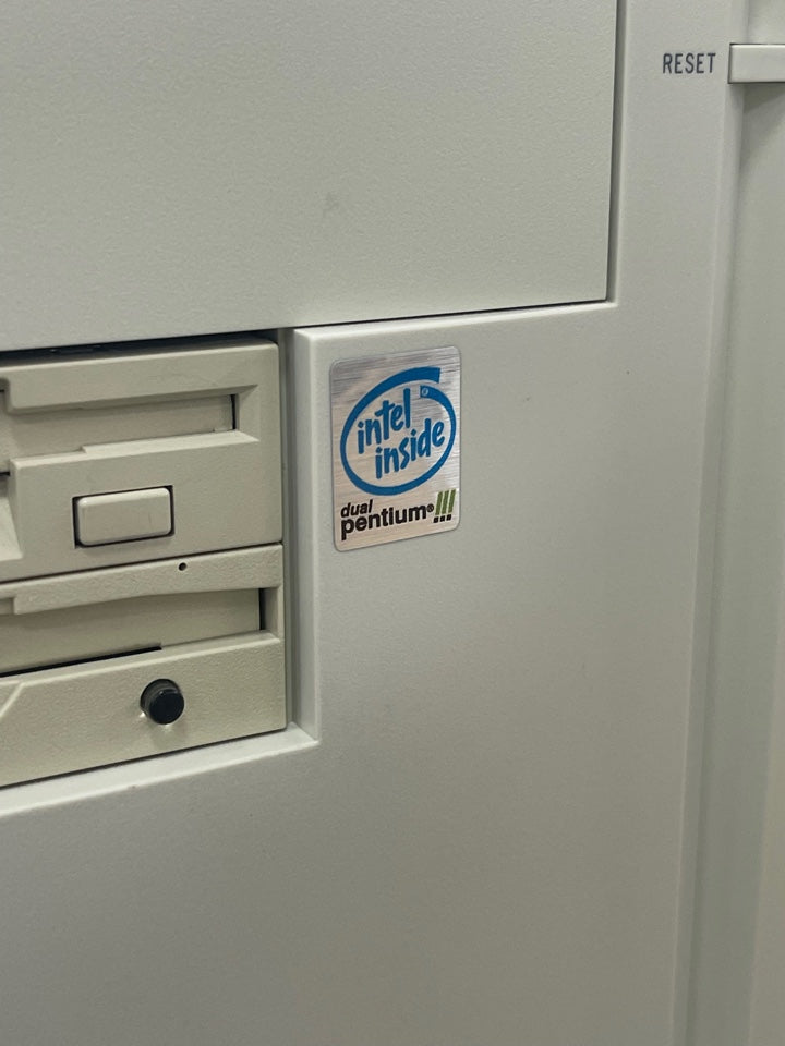 Pentium III DUAL Case Badge Sticker - Metallic
