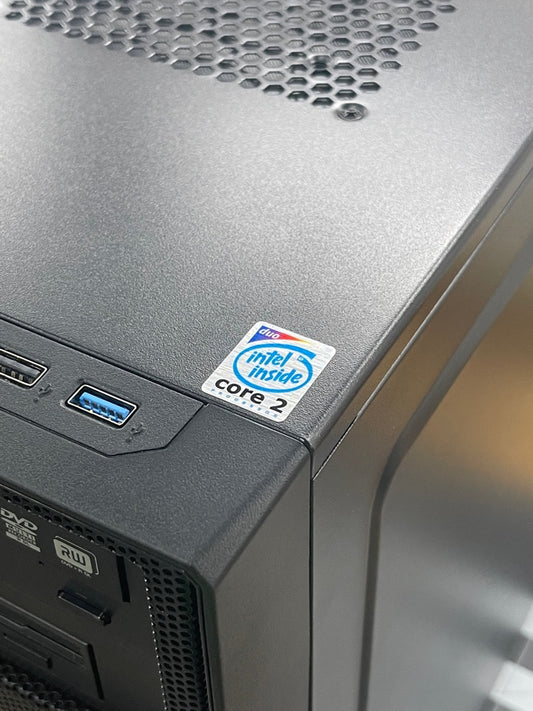 Core2 Duo Retro-Modern-Sleeper Case Badge Sticker - Metallic