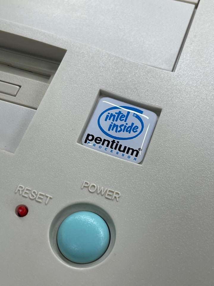 Pentium (Early) Case Badge Sticker BLUE - DOME WHT