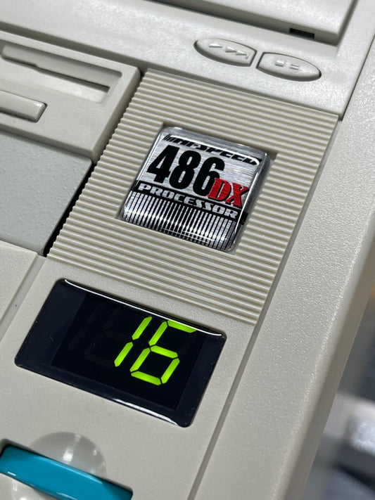 486 DX -Silver- Case Badge Sticker DOMED