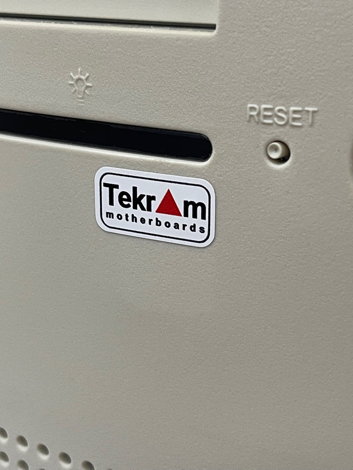 Motherboard > Tekram < Case Badge Sticker - White