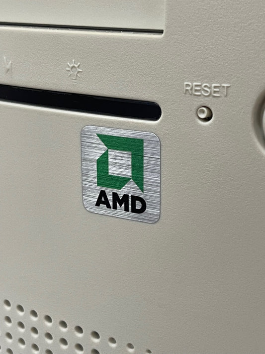 AMD Logo Case Badge Sticker - Metallic SQ
