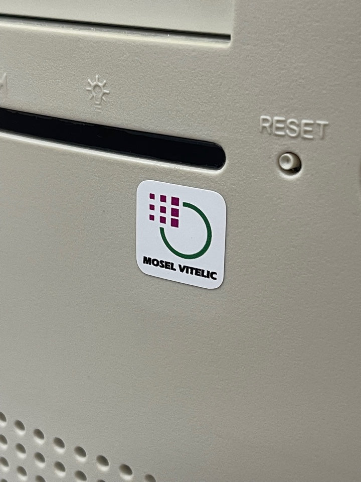 Mosel Vitelic Memory Video Graphics Case Badge Sticker - White
