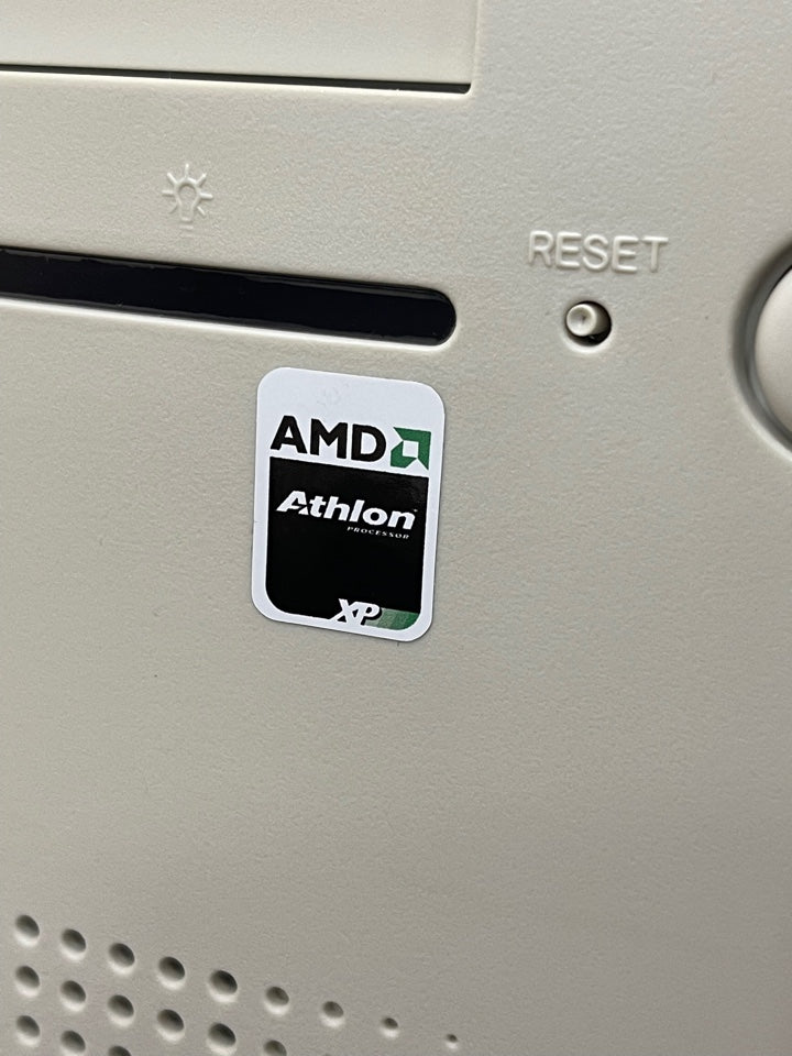 AMD Athlon XP Case Badge Sticker - White