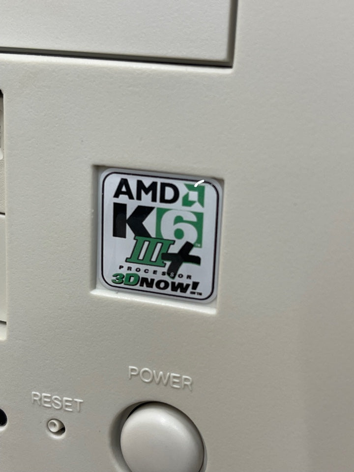 AMD K6-3+ III Plus "3D Now!" Case Badge Sticker - DOME