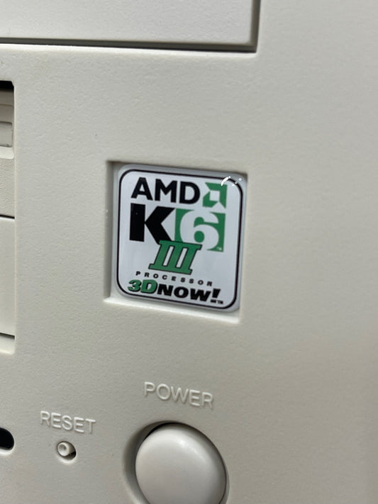 AMD K6-3 III "3D Now!" Case Badge Sticker - DOME