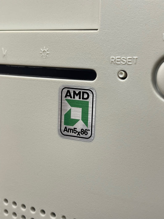 AMD Am5x86 Case Badge Sticker - Metallic